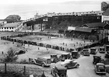 FROM THE AIR: An aerial shot of a lacrosse game being played behind the Rodmay Hotel in the 1920s.
